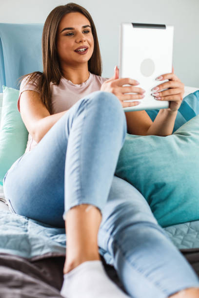 istock Young woman on a video call 1171009714