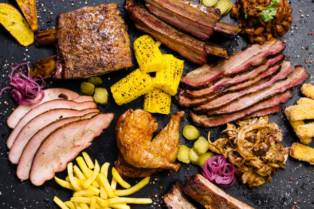 istock steakhouse menu smoked meat assortment vegetables 1171009981