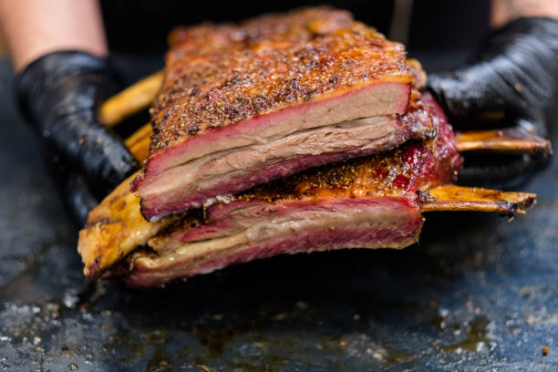 steakhouse menu grilled meat chef smoked beef ribs