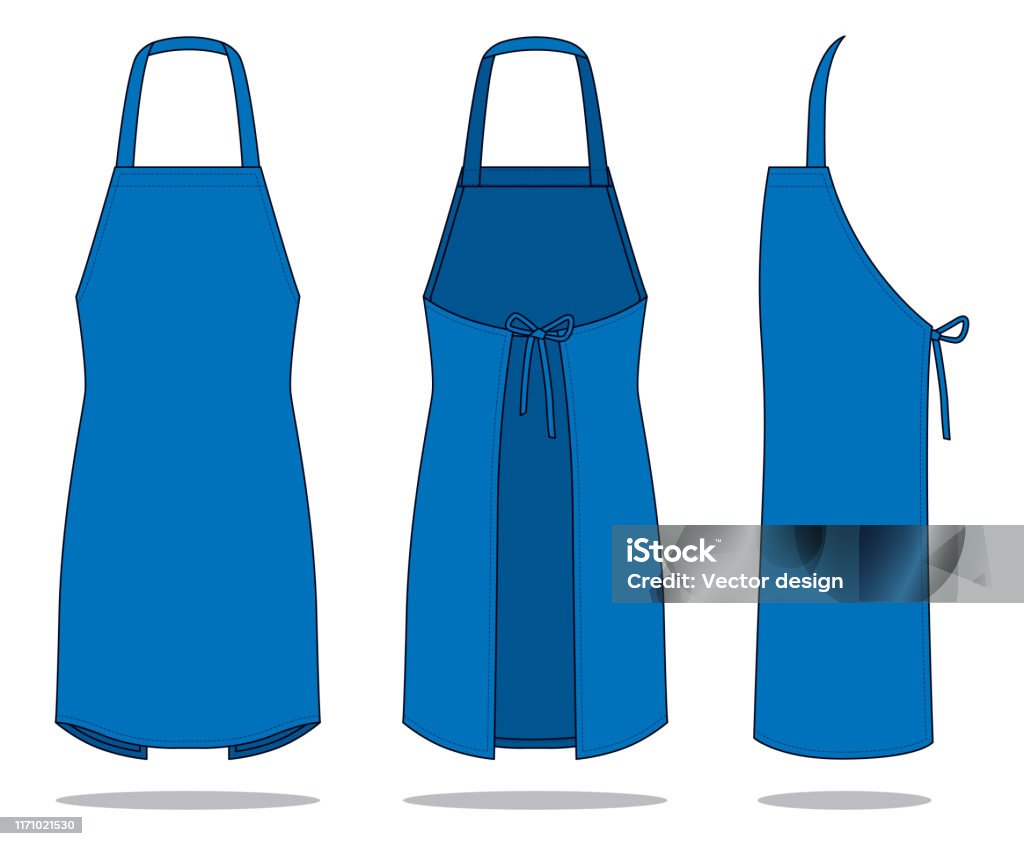Blue Apron Vector Blue Apron Vector For Template Stock Illustration - Download Image Now ...