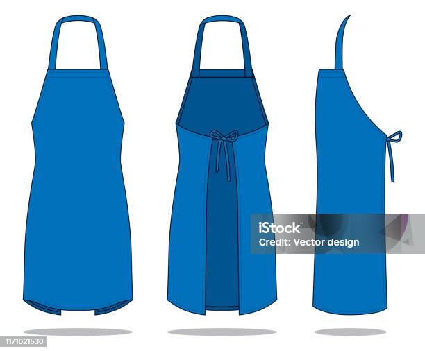 Blue Apron Vector Blue Apron Vector For Template Stock Illustration - Download Image Now ...
