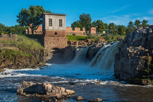 Sioux Falls waterfalls in downtown