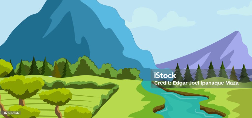 Ilustración de Fondo De Paisaje De Primavera Con Un Río Y Montañas y más Vectores Libres de Derechos de Perú - iStock Ilustración de Fondo De Paisaje De Primavera Con Un Río Y Montañas y más Vectores Libres de Derechos de Perú - iStock