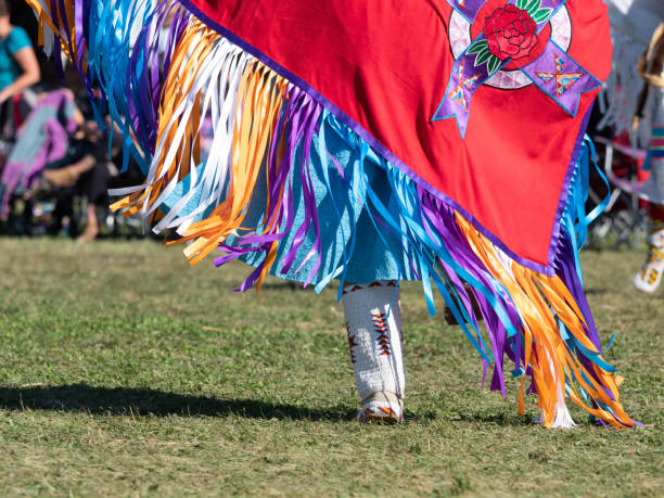 istock Ribbon Fringed Shawl Worn by Native American Pow Wow Dancer 1171030858