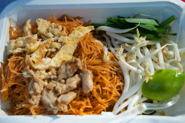 istock Pad Thai, stir-fried rice noodles in package box 1171032821