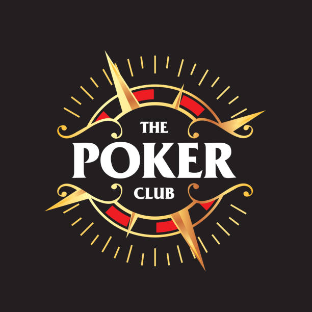 Poker Club logo design vector art illustration