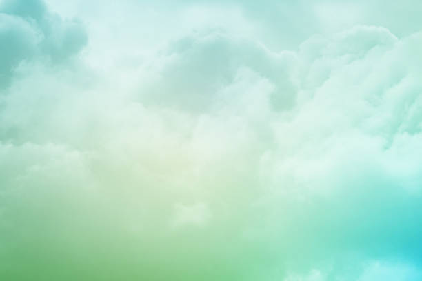 artistic fluffy cloud and sky with gradient color, nature abstract background