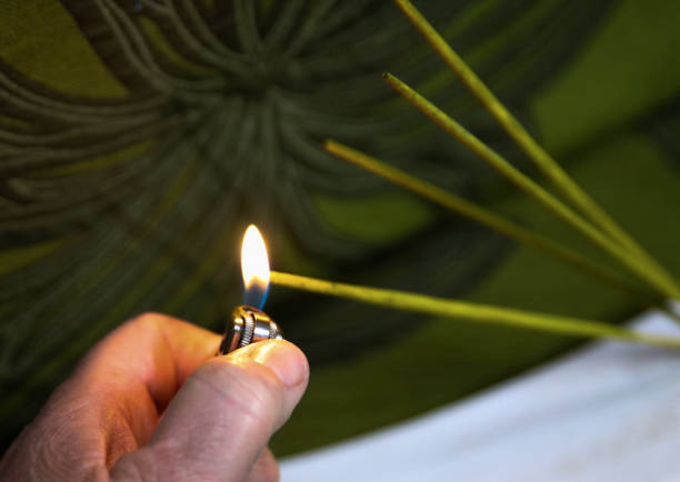 istock Lighting of the incense sticks 1171043286