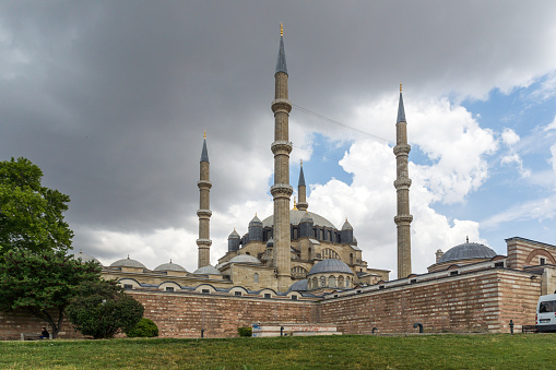 Edirne, Turkey - May 26, 2018: Medieval Selimiye Mosque  in city of Edirne,  East Thrace, Turkey