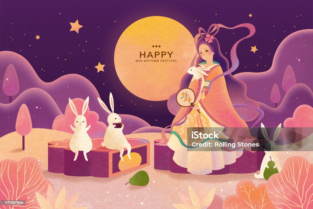 Change And Jade Rabbit Stock Illustration - Download Image Now - Autumn ...