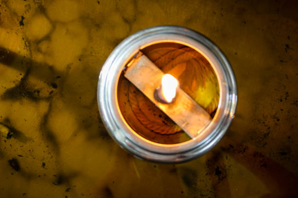 istock lantern, Candle, Candle flame on the lantern in Thai temple 1171058048