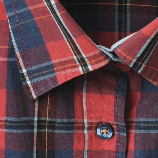 istock Plaid shirt close-up. Clothes background 1171061298