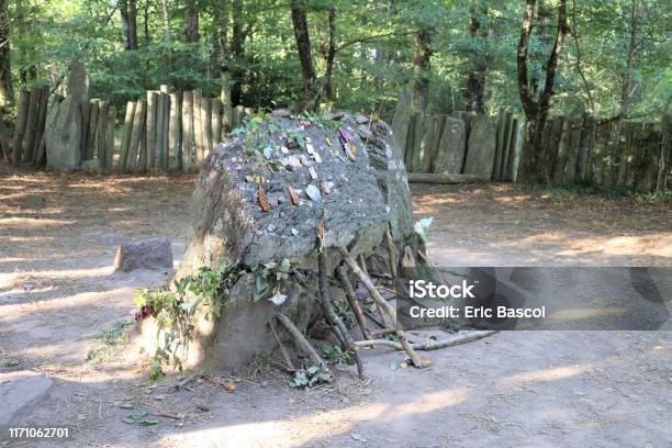 Makam Merlin Sang Enchanter Di Hutan Brocéliande Foto Stok - Unduh Gambar Sekarang - Foret de Paimpont, Hutan, Makam - Tempat pemakaman