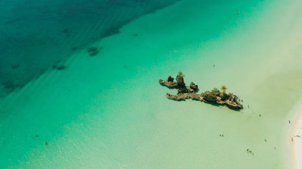 istock Boracay island with white sandy beach, Philippines 1171063036
