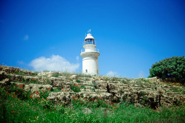 istock White pigeon point lighthouse with a blue sky in a sunny day 1171063127