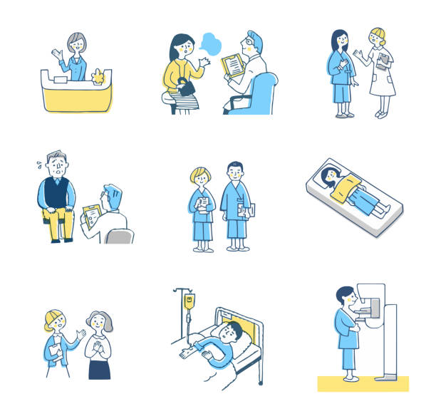 ilustrações de stock, clip art, desenhos animados e ícones de medical image set - histotechnician