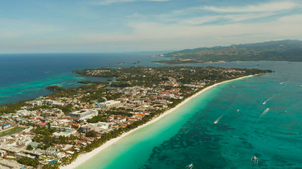 istock Boracay island with white sandy beach, Philippines 1171065862