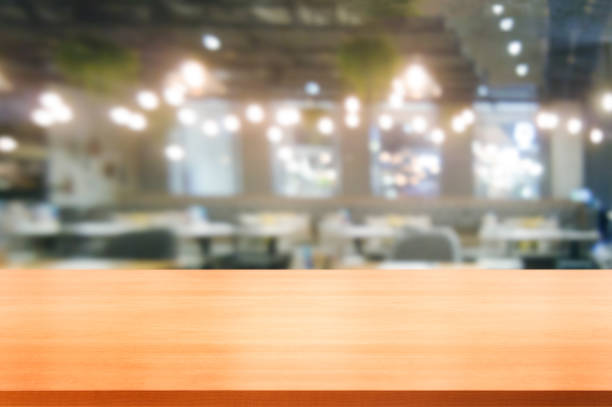 istock Wood table with blur background for product placement. 1171066150