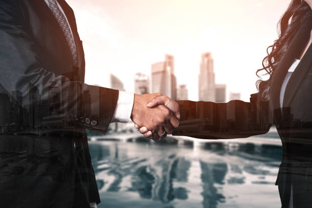 istock Double Exposure Image of Business and Finance 1171066162