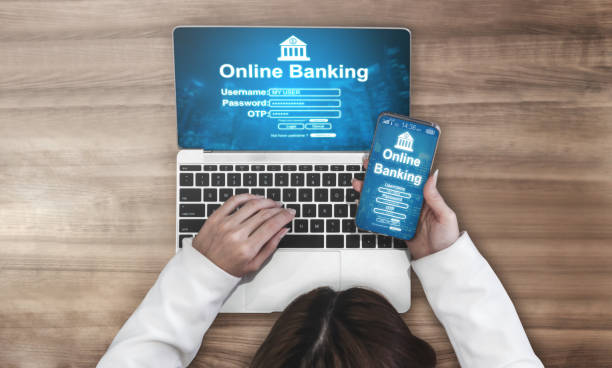 Online Banking for Digital Money Technology stock photo