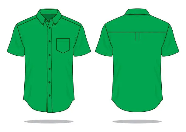 Vector illustration of Green Uniform Shirt Vector for Template