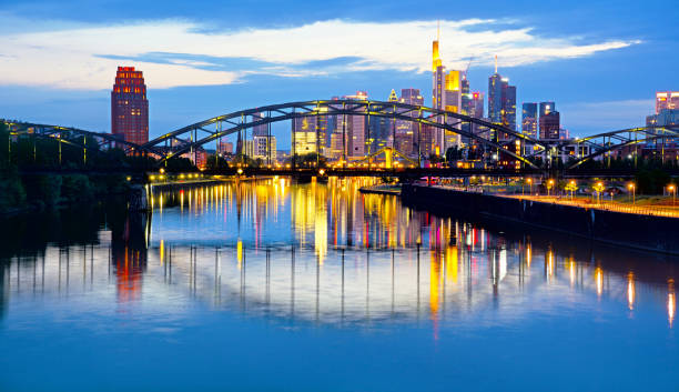 istock Frankfurt Am Main skyline at night 1171079777