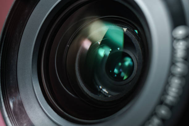 istock Close up beautiful camera lens of black background. Macro view. 1171081016