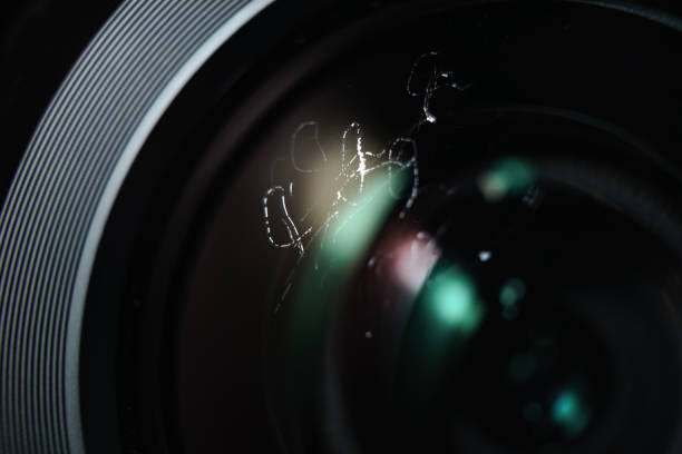 istock Close up dust and peel on a camera lens  background. Macro view. 1171081986