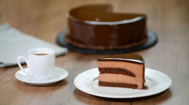 istock Piece of chocolate mousse cake with coffee 1171083297