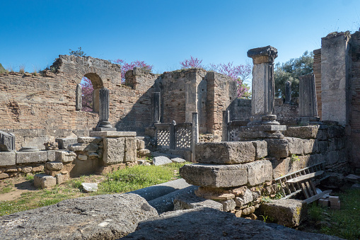 Olympia, ruined ancient sanctuary, home of the ancient Olympic Games, and former site of the massive Statue of Zeus, which had been ranked as one of the Seven Wonders of the World. Olympia is located near the western coast of the Peloponnese peninsula of southern Greece