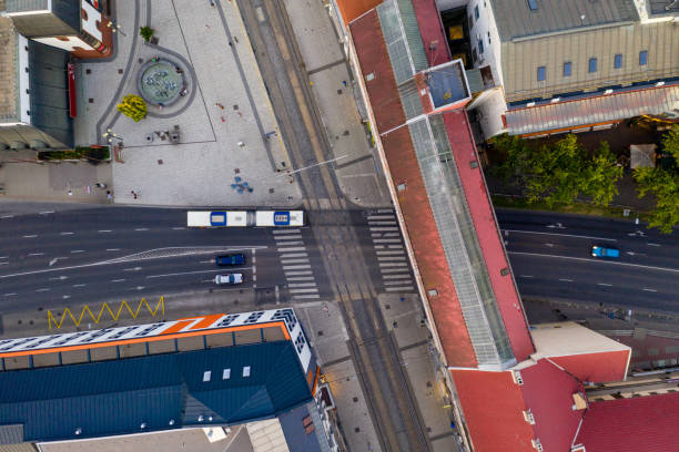 istock Flying over city area 1171088403