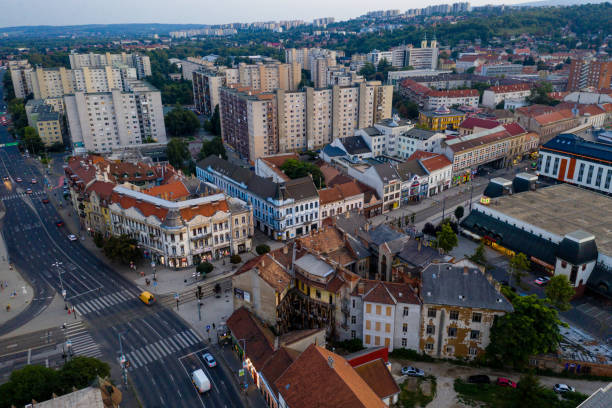 istock Flying over city area 1171088431