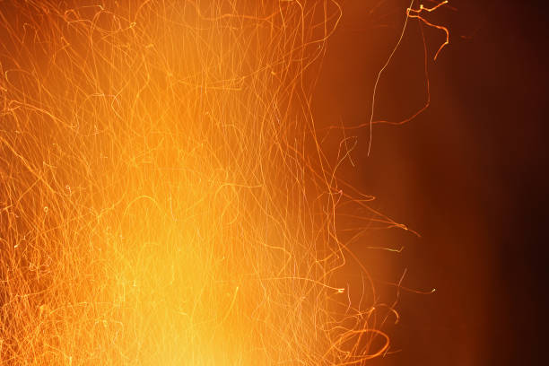istock Sparks of flame. Strong fire. Fiery drawing 1171090227