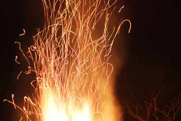 istock Sparks of flame. Strong fire. Fiery drawing 1171090908
