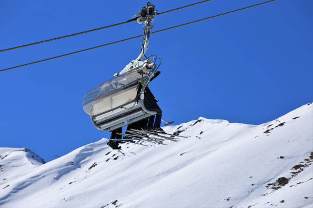 istock Skiers in the ski lift 1171091695