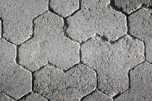 paving slabs. tiles background. background of stones - driveway brick paving stone interlocked imagens e fotografias de stock