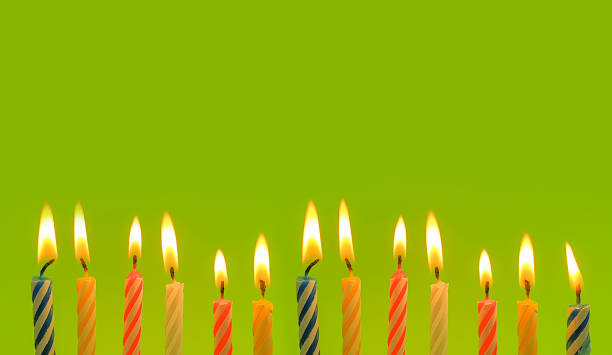 istock candle burns on a colored background birthday 1171107555