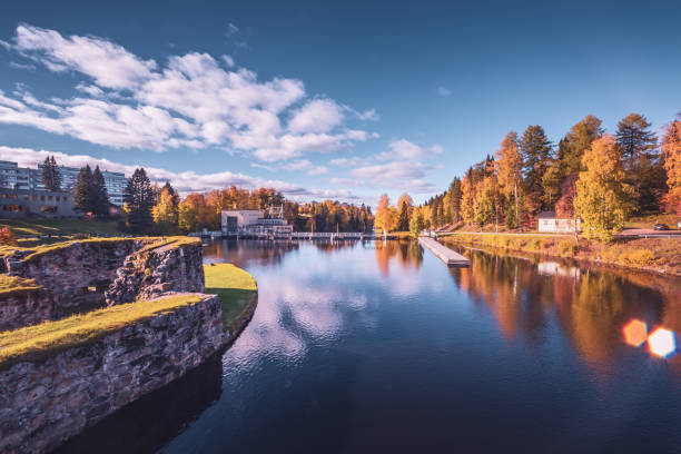 Lake Vesijärvi shoreline in Lahti Finland