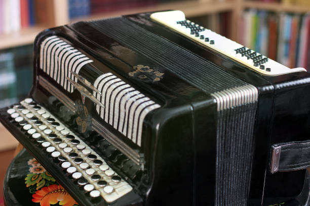 istock Old accordion close up. Antique 1171111352