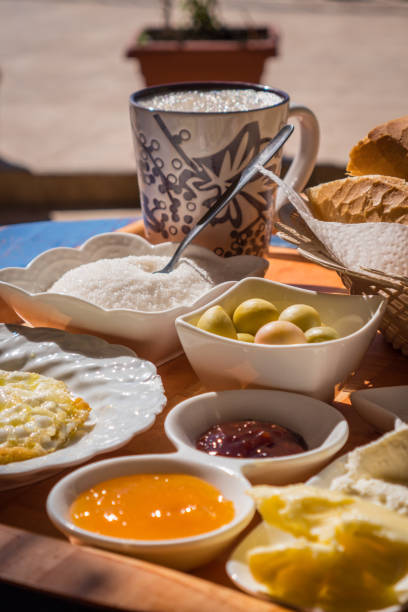 All the ingredients for a Moroccan breakfast.