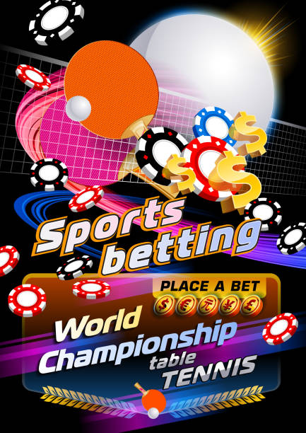 спортивные ставки настольный теннис - tennis ball sport leisure games gambling chip stock illustrations