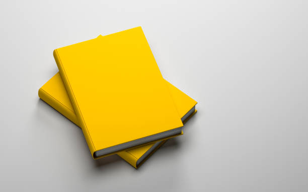 istock Two yellow books with blank cover Mockup 1171120015