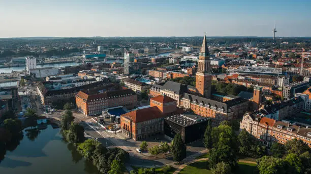 Cityscape of Kiel, the city in the northern part of Germany