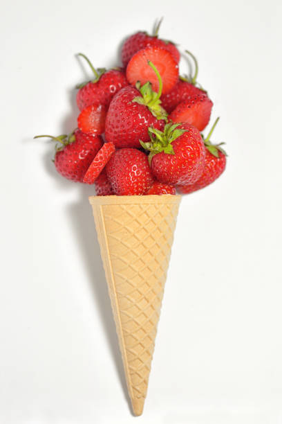 istock Strawberry Fruits Ice Cream in waffle cone 1171123452