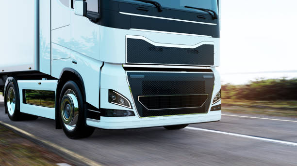 istock semi-truck with trailer driving on road 1171132023