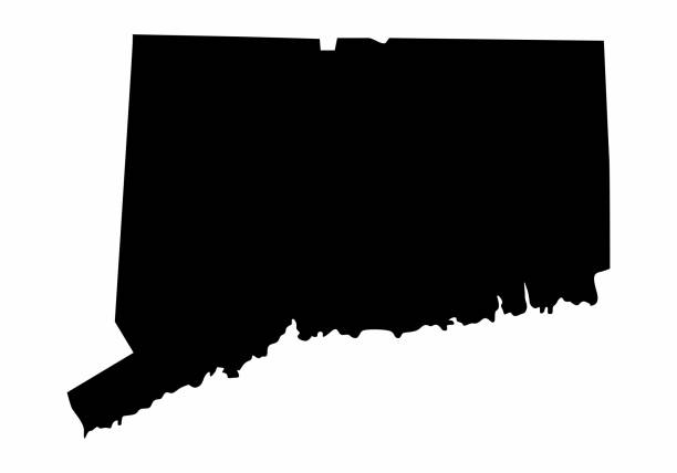 illustrations, cliparts, dessins animés et icônes de carte de silhouette du connecticut - federated