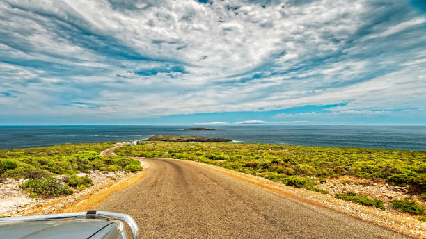 istock Cape Du Couedic road viewed towards Admirals Arch lookout 1171141811