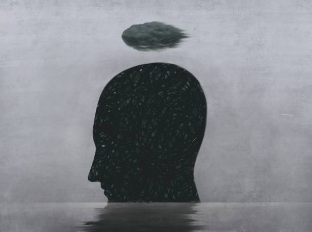 istock Sadness, Depression, Bipolar Disorder, loneliness ,Concept painting illustration 1171143562