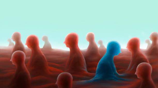 istock Sadness, Depression, Bipolar Disorder, loneliness ,Concept painting illustration 1171143589