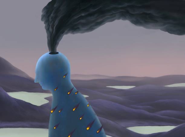 istock Sadness, Depression, Bipolar Disorder, loneliness ,Concept painting illustration 1171143600